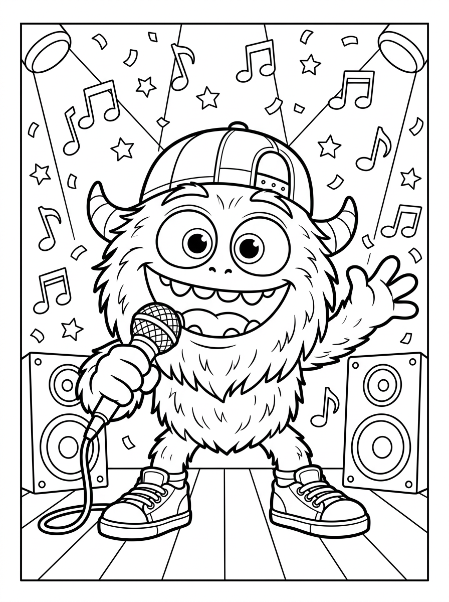 Coloriage : Lenny au micro