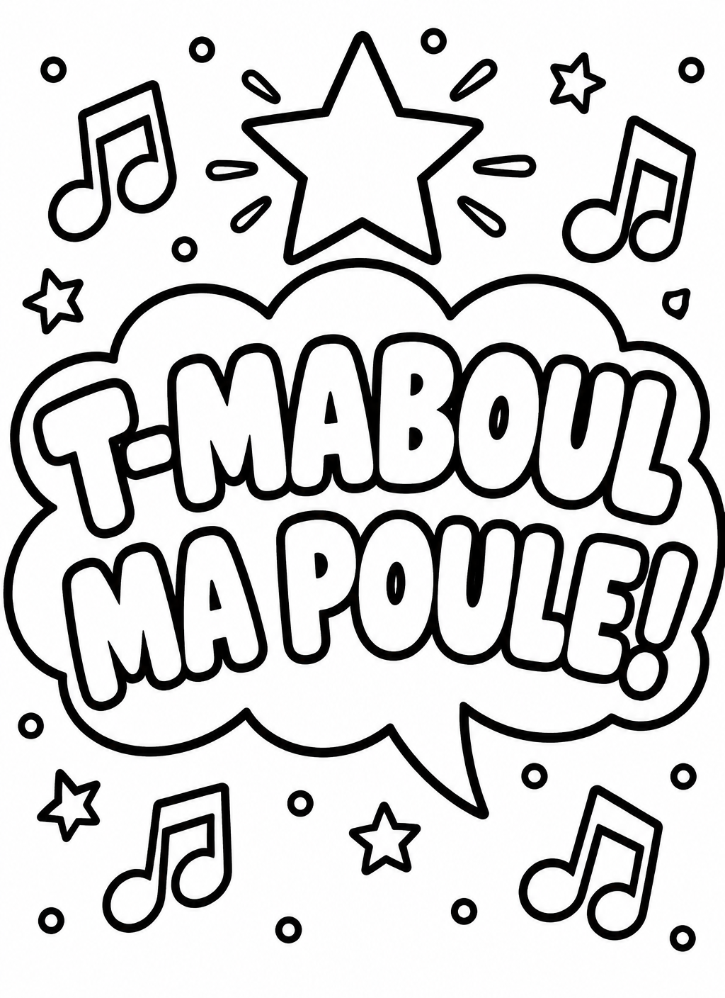 Coloriage : Le logo T-Maboul