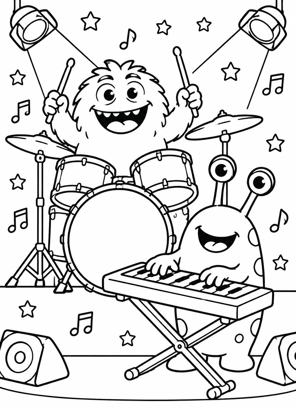 Coloriage : Boum Tchak !